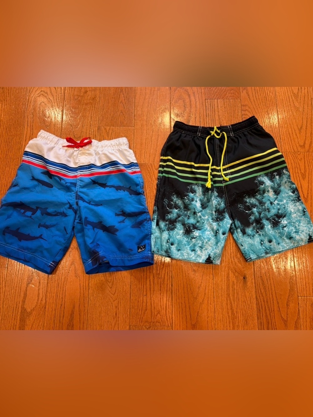 Boys Swim Trunks Bundle Size 12/14  Ocean Print Beach Summer Swim Shorts Lot